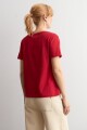 Remera escote en V rojo