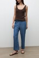 Pantalon recto Lyocell jean medio