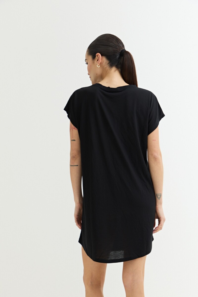 Vestido estampado NEGRO