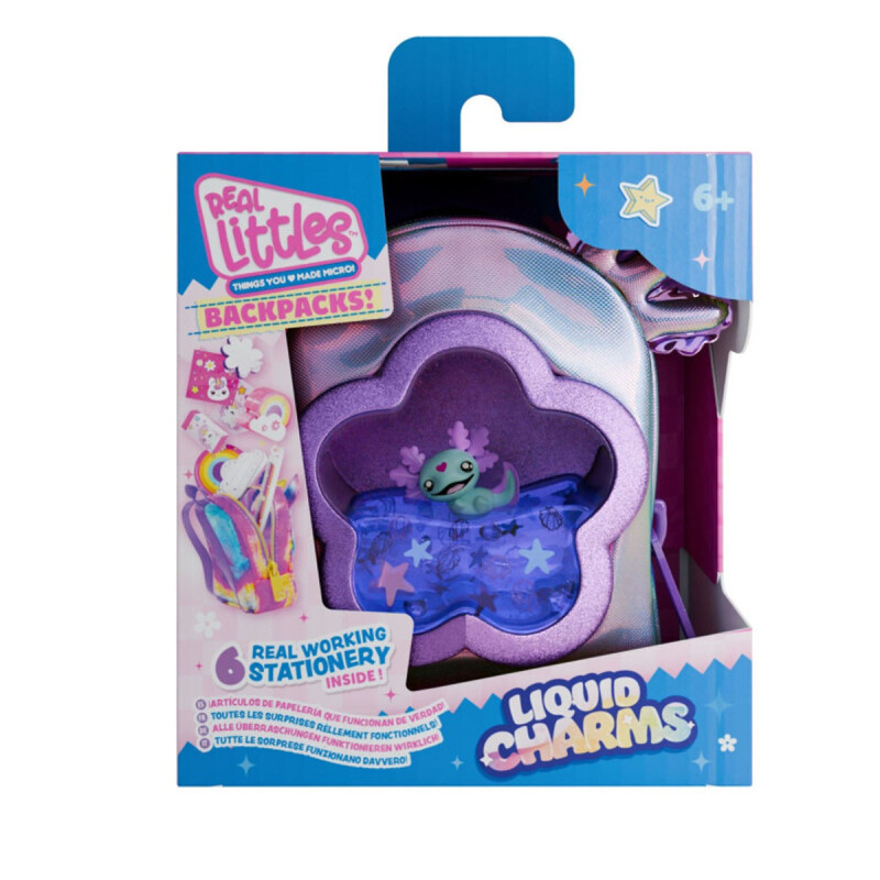Mini Mochila llavero accesorio Liquid Charms Real Littles Axolote: Axolotl Love