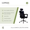 Silla Ejecutiva Ergonómica Lumax Modelo Wynn Negro