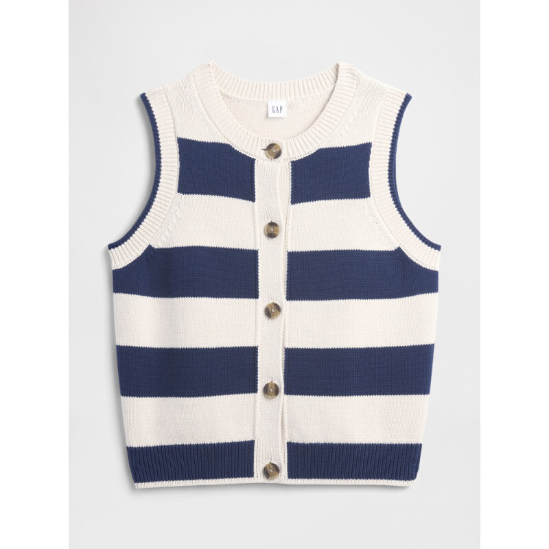 V-SWEATER VEST BLUE STRIPE