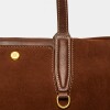 Bolso Paddock en efecto gamuza Tabaco