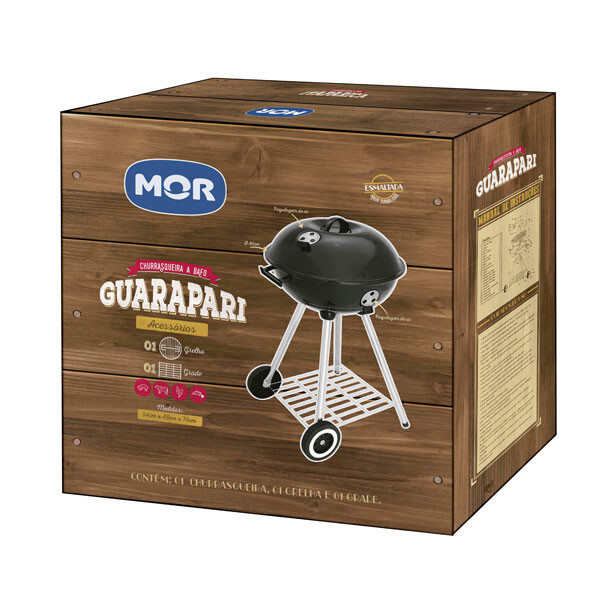 PARRILLA GUARAPARI CON TAPA 49X42X78CMS NEGRO