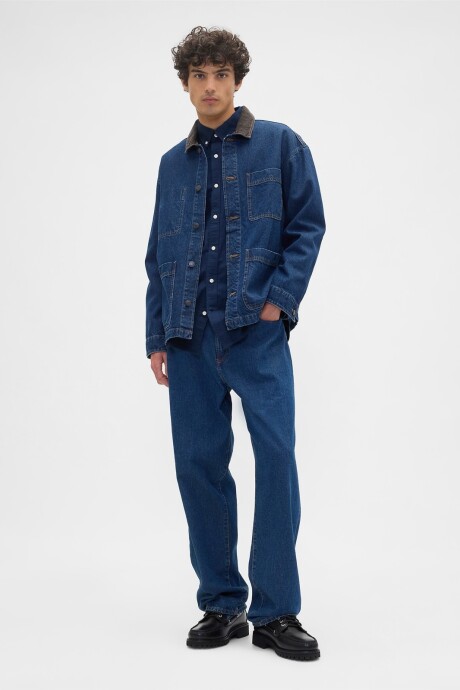 Campera De Jean Hombre Dark Rinse