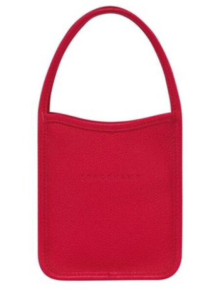 Longchamp -Cartera mini de cuero, Le foulonné Rojo