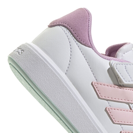 Championes Infantiles Adidas Court Block Blanco - Rosado - Lila