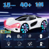 Auto a control remoto futurista, con luz y efecto humo!!! Blanco