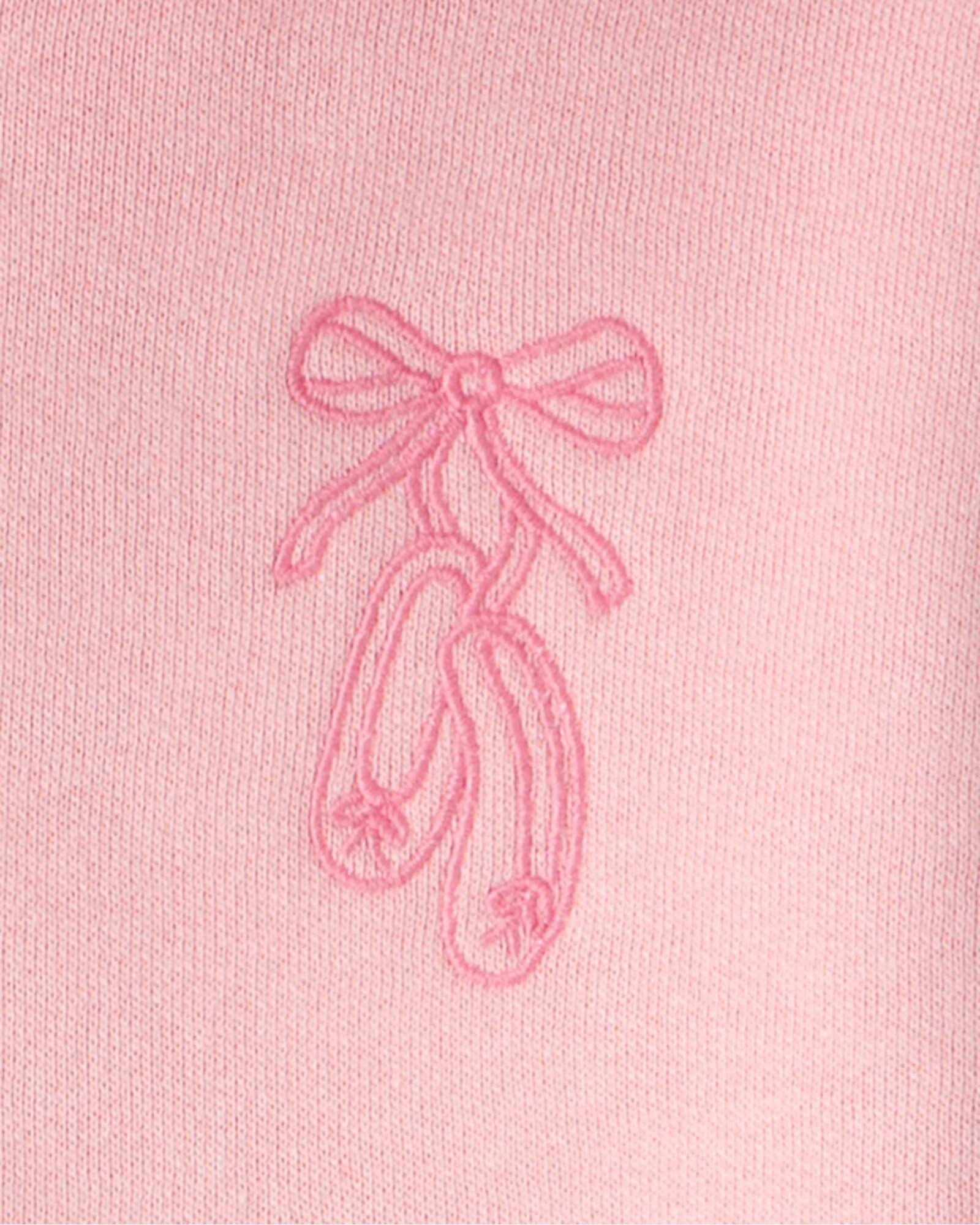 Set dos piezas de algodón, pantalón y canguro, rosado Sin color