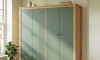 Ropero 4 Puertas 4 Cajones Madera Natural - Mari Verde