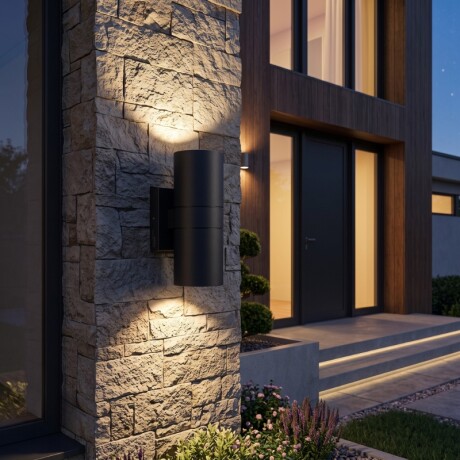 AEBC10XG Luminaria de Exterior Bidireccional Extra Grande Negro