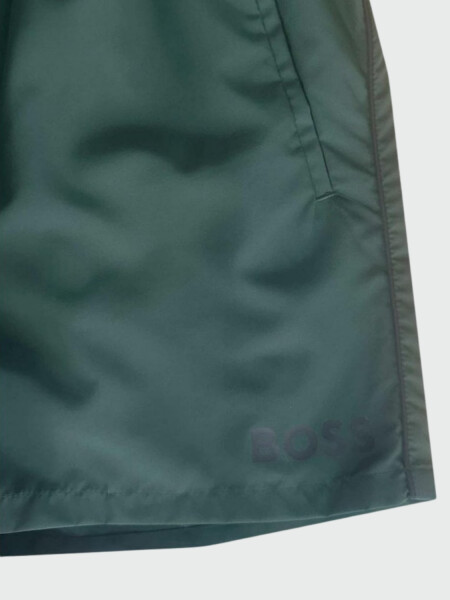 BOSS Shorts de Baño Rápido con Estampado de Logo Alta Automática