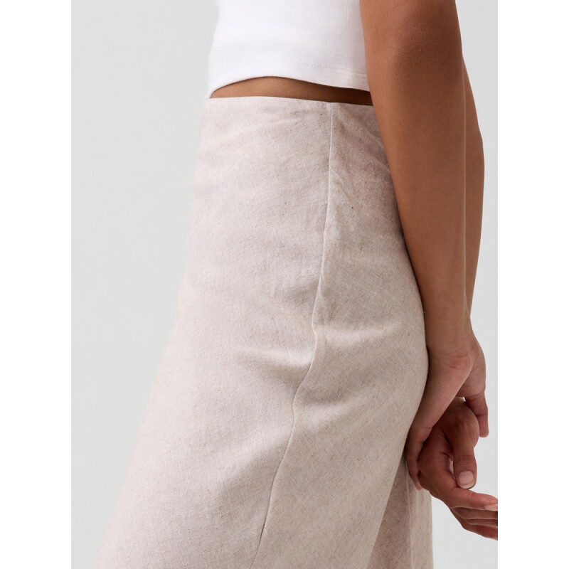 MAXI SLIP SKIRT - LINEN FLAX LINEN