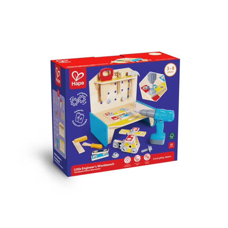 Herramientas Banco de trabajo del pequeño ingeniero Hape Herramientas Banco de trabajo del pequeño ingeniero Hape