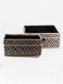 CAJA ORGANIZADORA ETNICA SET 2 PCS NEGRO