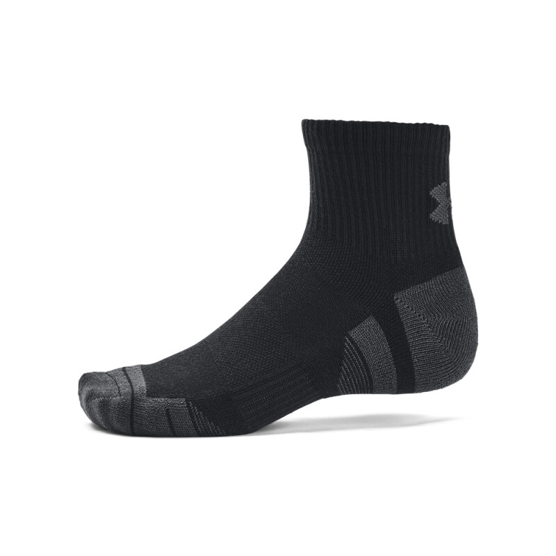 UA Performance Tech 3pk Qtr-WHT BLK-001