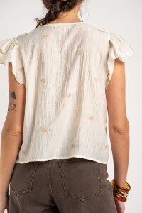 Blusa Bordada Nácar