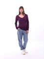 REMERA BASICA PETRA RIBB VIOLETA