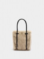 Bolso Tote Efecto Pelo crudo