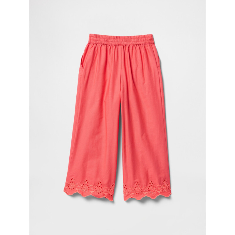 V-EYELET WOVEN BTM FRESH CORAL
