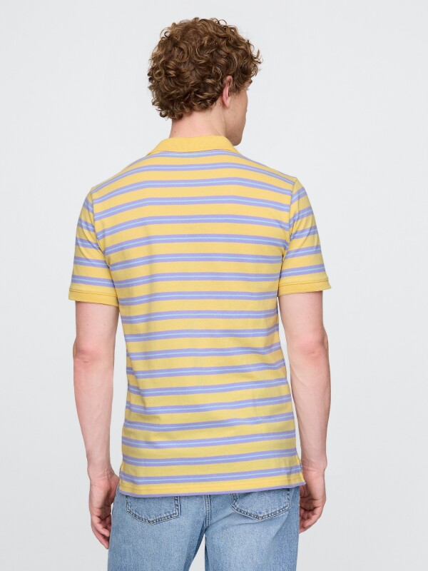 F-LOGO PK POLO YELLOW STRIPE