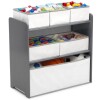 Set juego de mesa y organizador 6 contenedores Gris/Blanco con almacenaje Set juego de mesa y organizador 6 contenedores Gris/Blanco con almacenaje