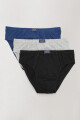 PACK 3 SLIPS ALGODÓN NEGRO