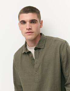 012766 CAMISA LINO WIN Oliva