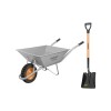 CARRETILLA CALIBRADA 65LT C/RUEDA MACIZA + PALA DE PALEAR Carretilla Calibrada 65lt C/rueda Maciza + Pala De Palear