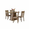 Juego de Comedor Mesa de Madera Tapa 4 Sillas Rustico Juego de Comedor Mesa de Madera Tapa 4 Sillas Rustico