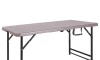 Mesa Plegable altura ajustable 120 cm Marrón Mesa Plegable altura ajustable 120 cm Marrón