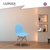 Pack 2 Sillas De Comedor Eames Lumax De Diseño Moderno Con Patas De Madera Azul