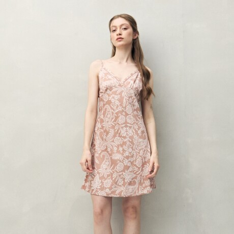 CAMISON MAGNOLIA PRINTED Tostado