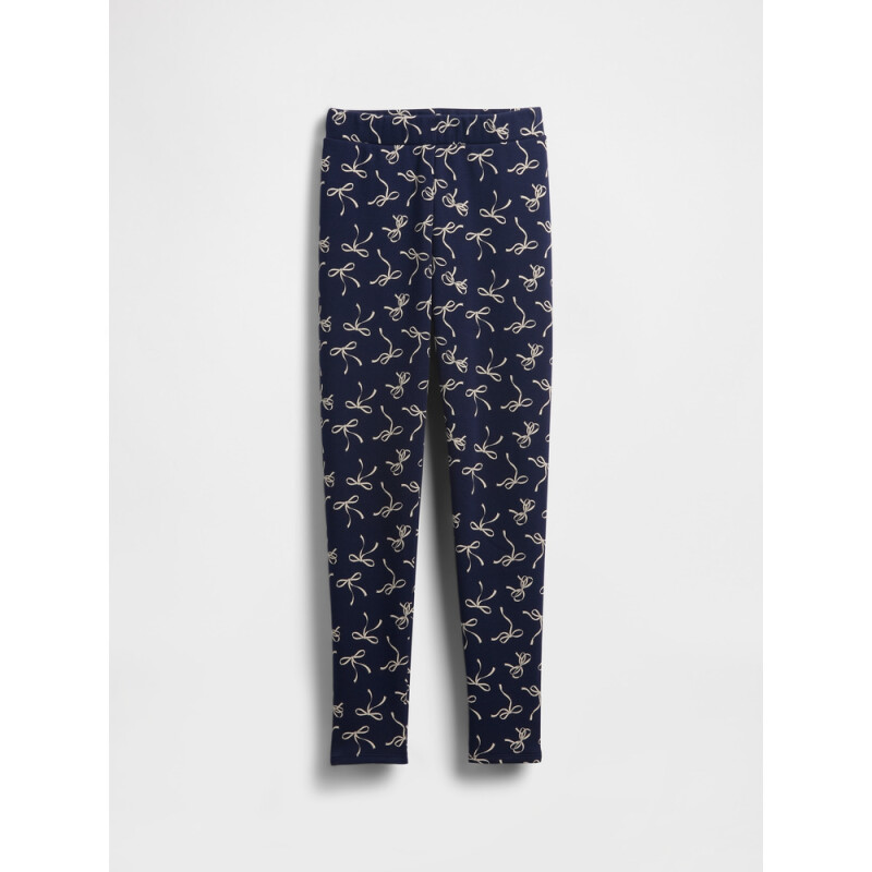 COZY LEGGINGS NAVY BOWS