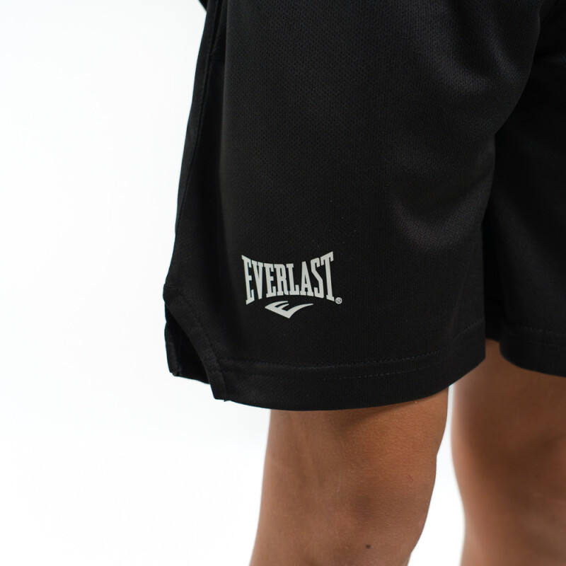 SHORT BOYS POLY LOGO-BK NEGRO