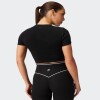 Remera Fabletics Cotton Crropped Negro