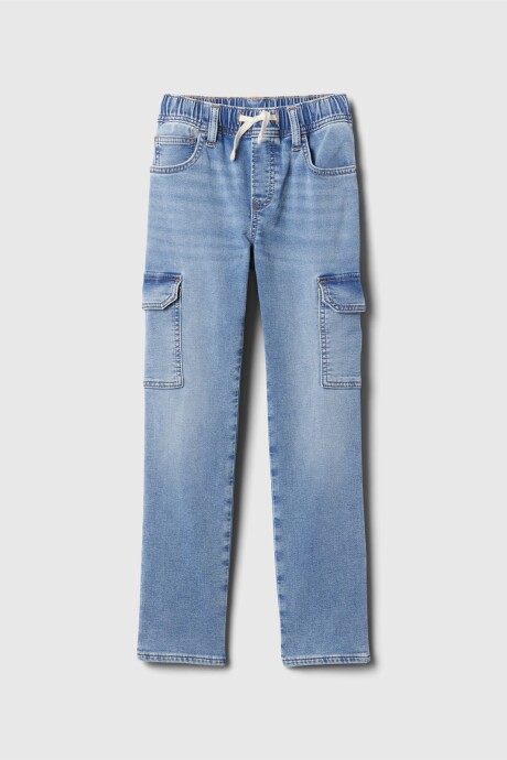 Jean Pull On Straight Niño Light Wash