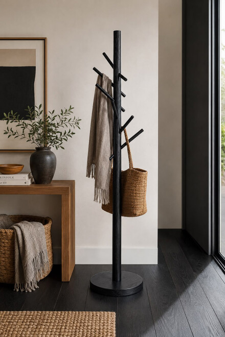 SLIM PERCHERO SLIM NEGRO 35X35X184H CM