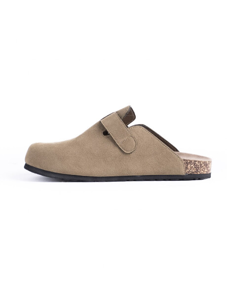 Zuecos con Hebilla Genova Taupe