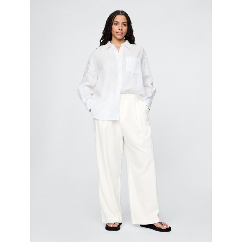 365 HR WIDE LEG PANT - LINEN NEW OFF WHITE V2