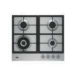 Anafe a gas 60cm 4 hornallas Beko HIAW 64225 SX Acero inoxidable