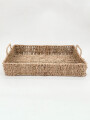 BANDEJA RECTANGULAR TEJIDA MARRON