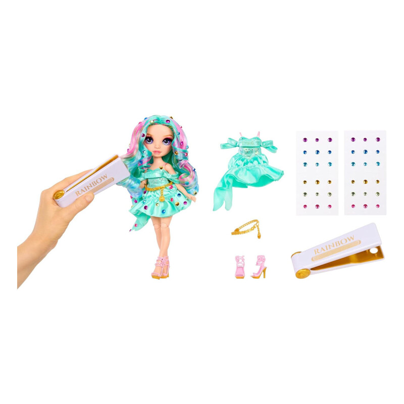 Muñeca Rainbow Brillos Gemas High Be Dazzling 28 cm Celine Turquoise Muñeca Rainbow Brillos Gemas High Be Dazzling 28 cm Celine Turquoise