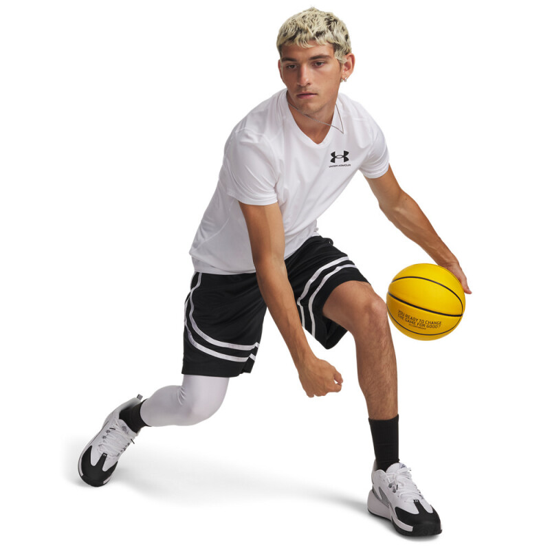 UA M Hoops Sig Short-WHT BLK-001