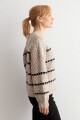 Sweater rayas beige melange