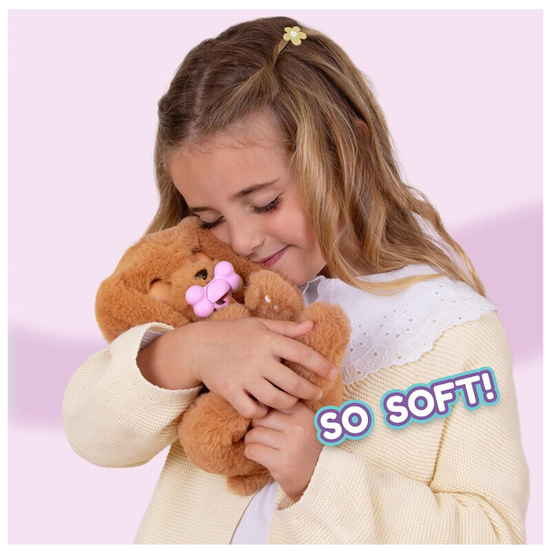 Peluche Cachorro Interactivo 22cm Labrador Baby Paws Chocolate