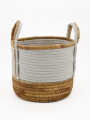 CANASTO DE YUTE MULTICOLOR