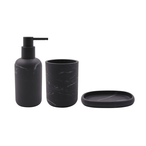 Set x 3 Accesorio de Baño Resina Home Class NEGRO