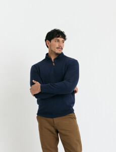 470415 REMERA HARRINGTON LABEL Azul Oscuro