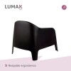Set de 2 Silla Plastico Skarpo Jardin Liso Blanco